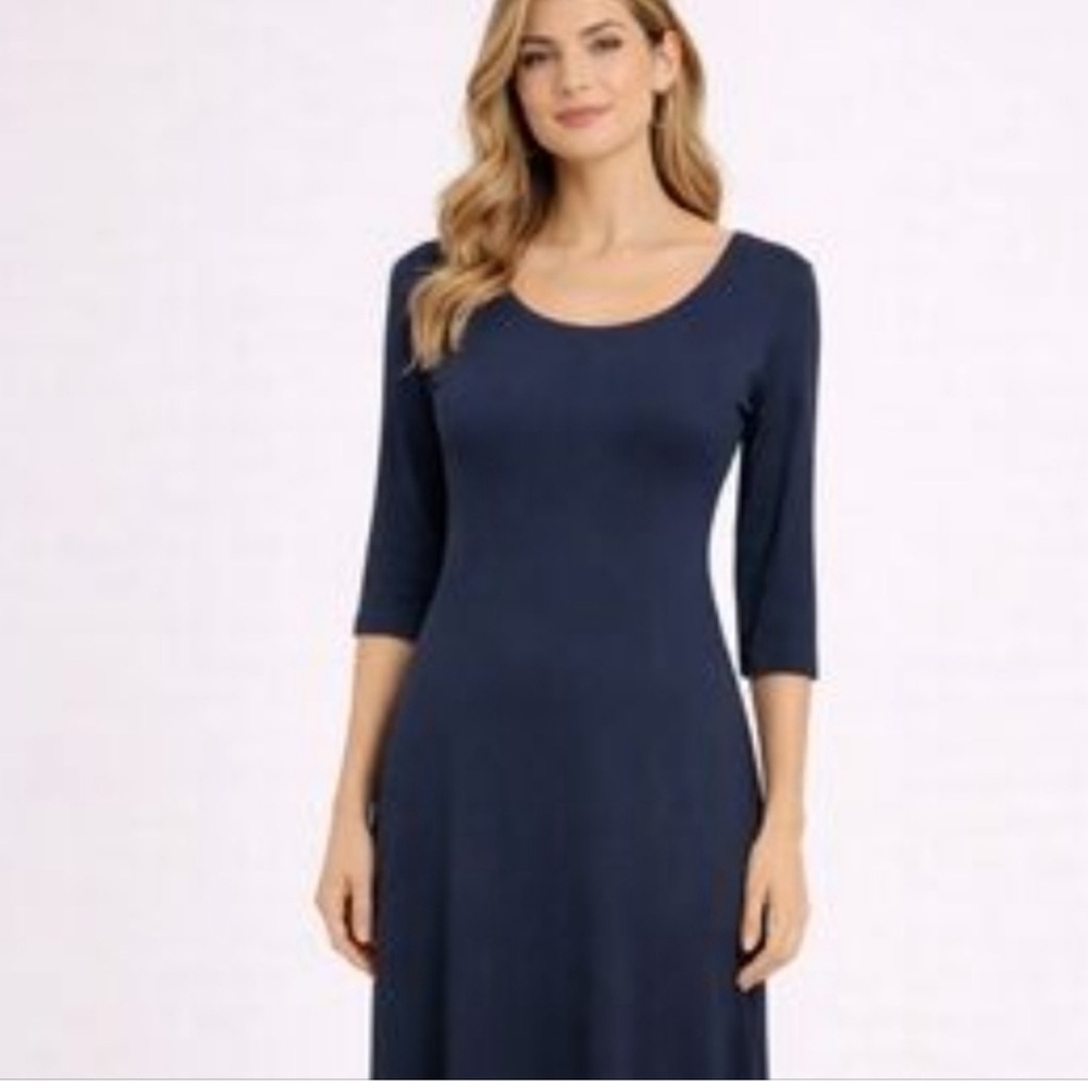 Eileen Fisher Jersey Dress, Blue, Size LP